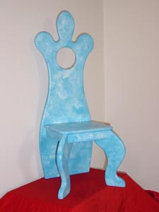 Stuhl Himmelblau