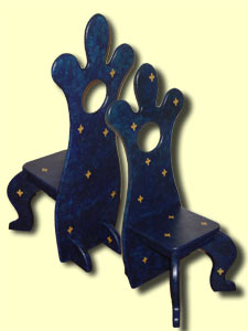 Royalblau mit Krnchen